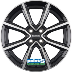 DEZENT TN BP 5.5X14 4X100 ET40 60.1 SCHWARZ GLŽNZEND/FRONTPOLIERT