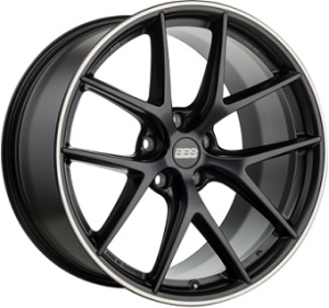 10,0X19 BBS CI-R 5/112 ET25 CH82,0 - Dull Black / Polished