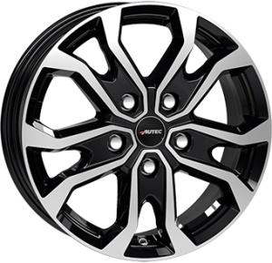 6,5X16 AUTEC KISO 5/130 ET66 CH89,1 - Gloss Black / Polished