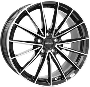 7,5X18 MONACO WHEELS GP14 5/114,3 E40 CH73,1 - Gloss Black / Polished