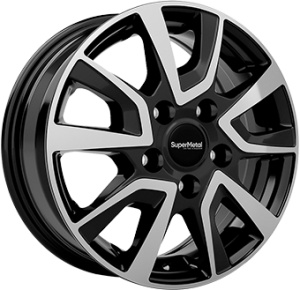 7,5X18 SUPERMETAL VAULT 5/112 ET48 CH57,1 - Gloss Black / Polished