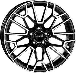 8,0X19 MONACO WHEELS GP13 5/112 ET30 CH66,6 - Gloss Black / Polished