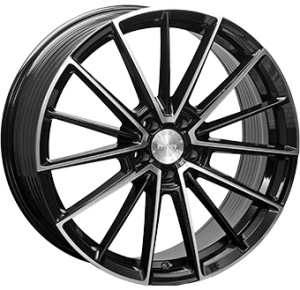 9,0X20 MONACO WHEELS FF1 5/108 ET45 CH65,1 - Gloss Black / Polished