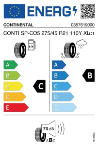 CONTINENTAL 275/45 R21 110Y XL LR SPORT CONTACT 5 SIL - Img 2