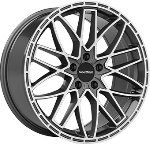 8,0X20 SUPERMETAL VANE 5/120 ET55 CH65,1 - Gloss Gray / Polished