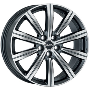 9,5X22 MAK BIRMINGHAM 5/112 ET31 CH66,45 - Gunmetal / Polished