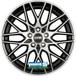 CMS C25 7.5X18 5X114.3 ET37 67.2R DIAMOND BLACK GLOSS KBA-51784 M+S