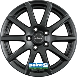 RIAL MILANO 5.5X14 5X100 ET40 57.1 TITANIUM KBA-47467 M+S