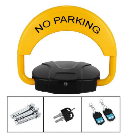 Blocator loc parcare electric cu telecomanda si senzori de avertizare, acumulator reincarcabil inclus