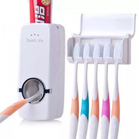 Dozator automat pasta de dinti,+ suport pentru 5 periute