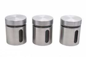 Set 3 recipiente tip borcan cu filet