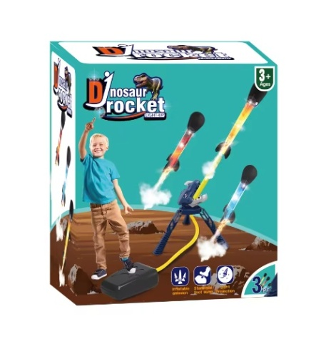 Set lansator de rachete cu aruncare pe baza de aer sub presiune, cu 3 rachete incluse