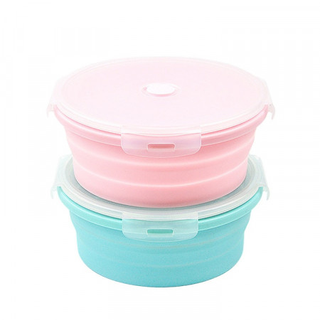 Caserola rotunda pliabila verde 1200 ml