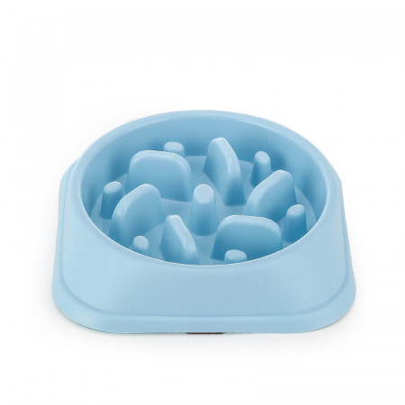 Castron Hranire Lenta pentru Caini, Pentru Prevenirea Indigestiei, Bleu