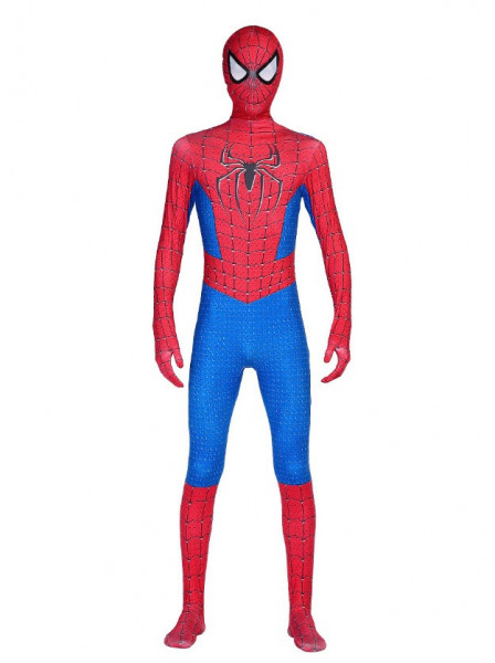Costum de carnaval cu mască – model roșu-albastru, pentru adult