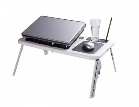 E-Table, masuta pliabila pentru laptop 2 coolere multifunctionala