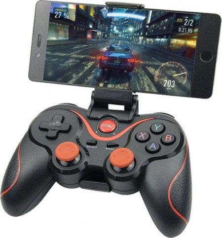 Gamepad Bluetooth , Cu Suport Reglabil Pentru Tableta Sau Telefon, Negru