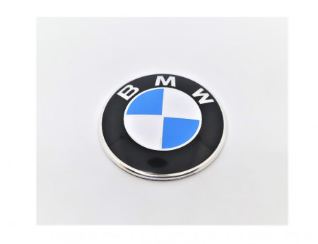 Emblema BMW capota/portbagaj 82mm albastru+alb