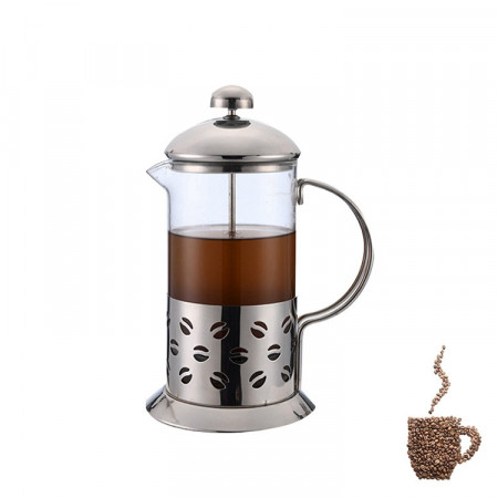 Infuzor ceai /cafea 600 ml, sticla/inox,