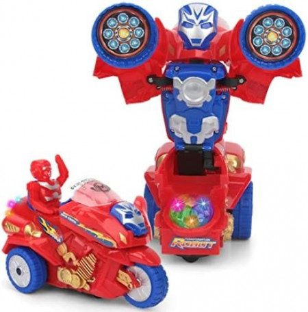 Jucarie Transformer 2in1, motocicleta si robot cu sunete