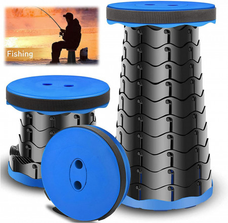 Taburet/Scaun pliabil portabil, retractabil, telescopic, pentru exterior