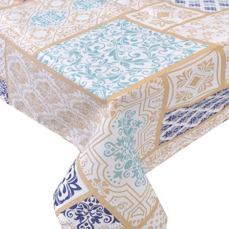 Fata de masa 140x180 turcoaz/bej