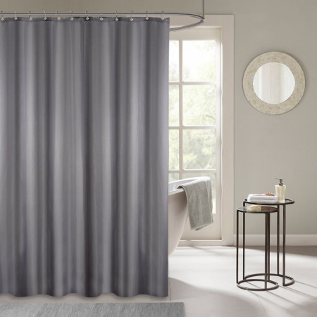 Perdea dus/cada 180x180cm 12 inele gri