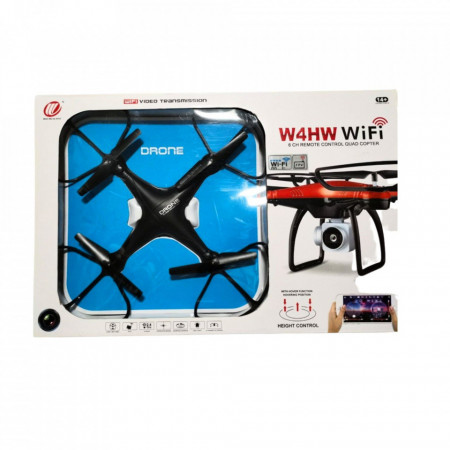 Drona W4HW WIFI, control de pe telefon, camera 720p HD cu transmisie live pe telefon