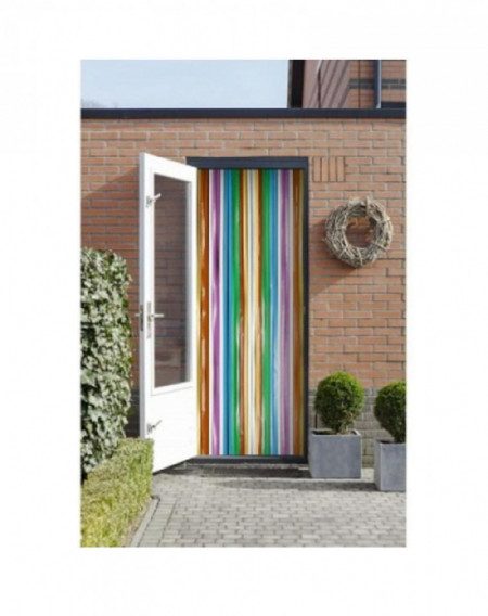 Perdea pentru usa cu fasii colorate, 100x200 cm