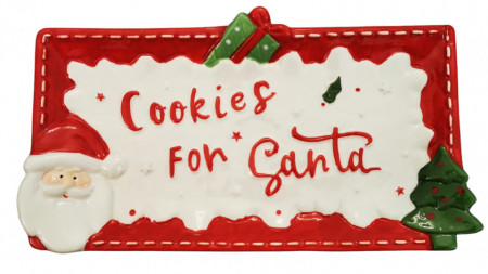 Platou ceramica Cookies for Santa