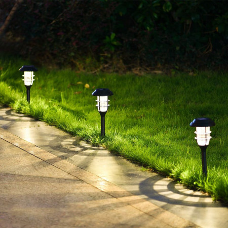 Set 6 bucati lampa solara led cu fixare in pamant