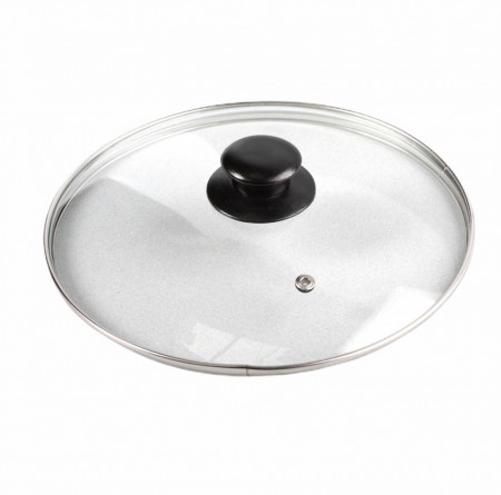 Capac rotund, sticla transparenta, 30 cm