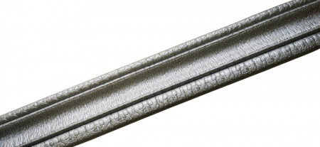 Plinta autoadeziva 9 cm x 2,3 m spuma moale 3 D, argintiu