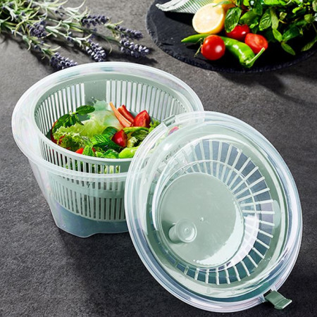 Uscator salata, verdeturi , Legume Manual Plastic Verde 4,4 lt