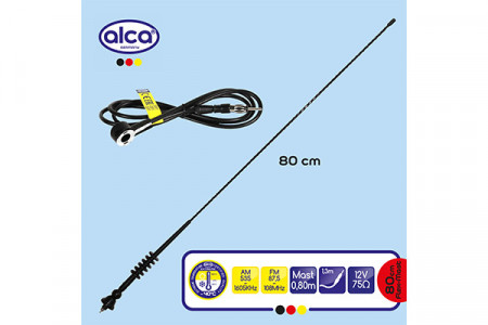 ANTENA AUTO EXTERIOR UNIVERSALA LUNGIME 80CM CABLU 1.3M