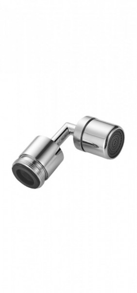 Aerator robinet pentru chiuveta, Alama, Pivotant, 8cm, Argintiu