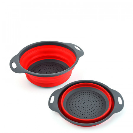 Sita rotunda din silicon cu manere , 30X24 cm