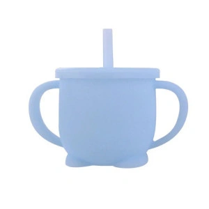 Cana din silicon cu capac si pai, 160 ml, lila - Img 3