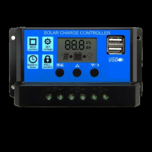 Controler PWM, Regulator Solar 30A, 12V / 24V, PWM, 2 porturi USB, LCD - Img 5