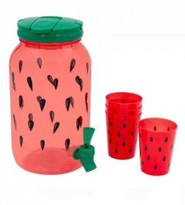 Dispenser limonada, 3.8L, cu 4 pahare