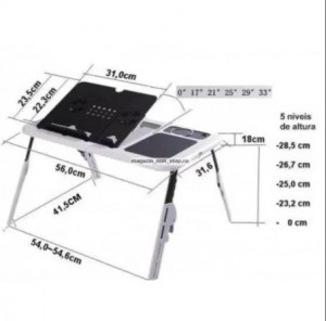 E-Table, masuta pliabila pentru laptop 2 coolere multifunctionala - Img 5