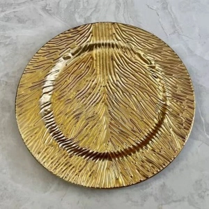 Farfurie suport Gold, plastic 33 cm, 6 buc - Img 3