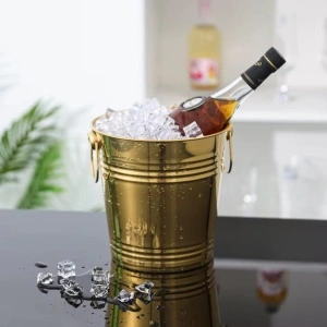 Frapiera inox, Ø16xH16 cm, finisaj auriu - Img 2