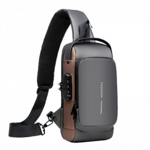 Geanta de Umar sau Piept, Antifurt, Geanta Unisex, Impermeabila, cu Suport de Incarcare USB - Img 4