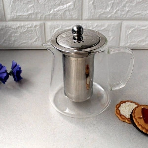 Infuzor ceai / cafea, sticla+fier, 950ml - Img 2