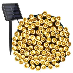 Instalatie 100 leduri, 10 metri, Incarcare solara si Senzor de lumina - Img 2