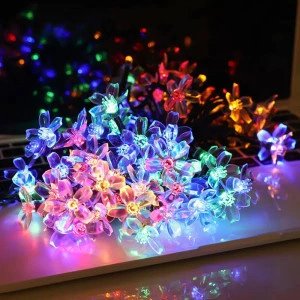 Instalatie solara floricele gheata, 50 led-uri, 5 m, interior/exterior - Img 5