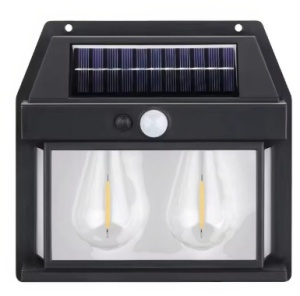 Lampa Solara Led cu Senzor de Miscare 16x17cm de Perete, cu 2 Becuri - Img 2