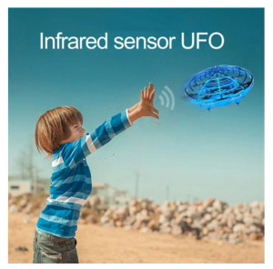 Mini drona OZN disc zburator interactiv cu senzori infrarosu lumina LED - Img 5
