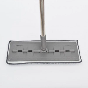 Mop plat din microfibra, rotire 360°, 42x12x130cm - Img 3